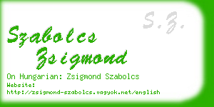 szabolcs zsigmond business card